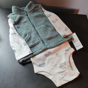 Carter's 9 months unisex bodysuit and sweater vest